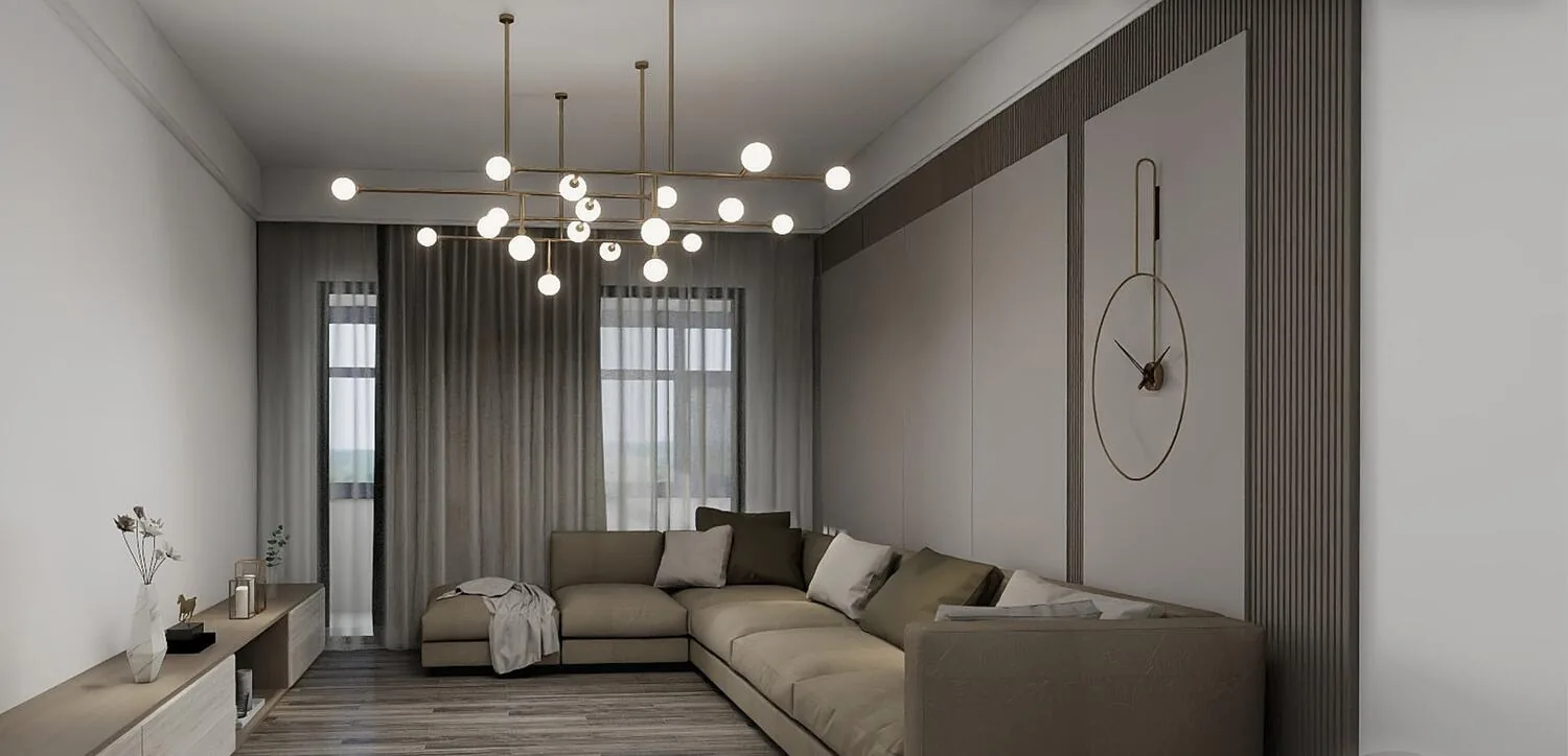 Photoreal 3D render of a Dubai apartment interior by KeyReady Homes